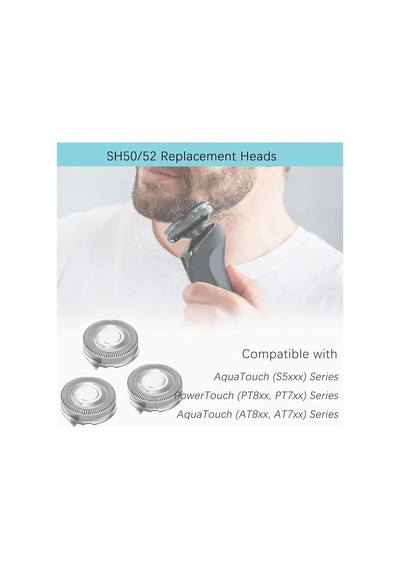 Sh50/52 Yedek Kafa Bıçakları Philips Serisi 5000 Elektrikli Tıraş Makineleri, Aquatouch, Powertouch, Multiprecision Tıraş Kafaları Norelco 5300 5210 5100 5590 5660 Pt730 At830 Tıraş Makineleri İçin Uygun
