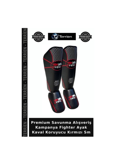 Premium Savunma Alışveriş Kampanya Fighter Ayak Kaval Koruyucu Kırmızı Sm