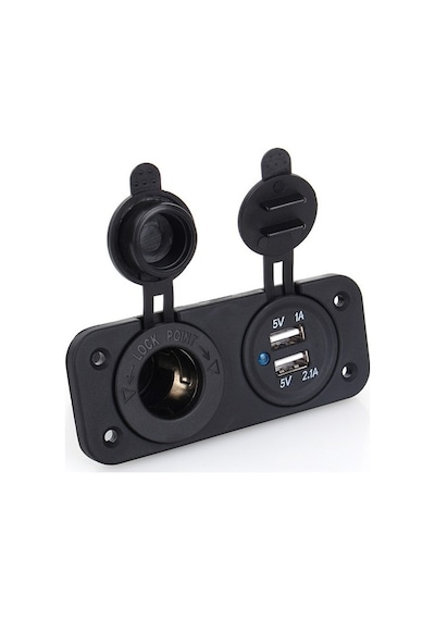 Usb Ve Çakmak Soketi Metal. Marin. Tekne. Karavan
