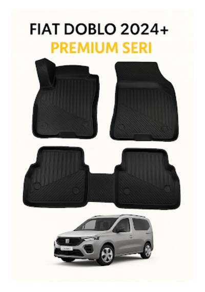 Fiat Doblo 2024 Ve Sonrası Uyumlu 3d Kauçuk Oto Paspas Premium Seri