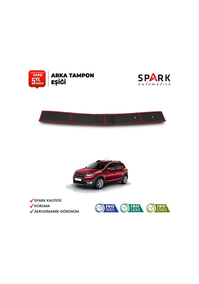 Dacia Sandero 2012-2020 Uyumlu Arka Tampon Eşiği Parlak