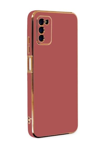 Samsung Uyumlu  Galaxy A03s Kılıf Volet Silikon - Kırmızı 0.2M-Çok Renkli