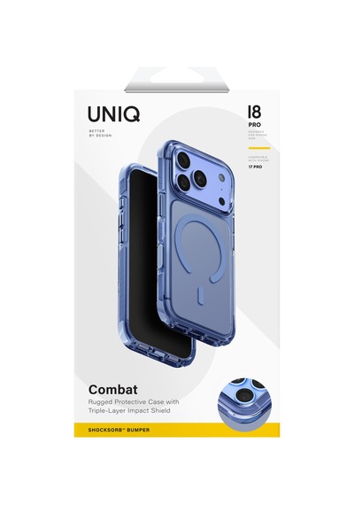 Apple iPhone Uyumlu 18 Pro Kılıf Combat Üç Katmanlı Shocksorb Teknolojisi Magsafe Soft Ve Pürüzsüz Kapak Açık Mavi Apple iPhone Uyumlu 18 Pro Kılıf Combat Üç Katmanlı Shocksorb Teknolojisi Magsafe Soft Ve Pürüzsüz Kapak Açık Mavi