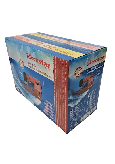 Moonstar 2200 60 Desen Ev Tipi Elektronik Düz Dikiş Makinesi Kırmızı
