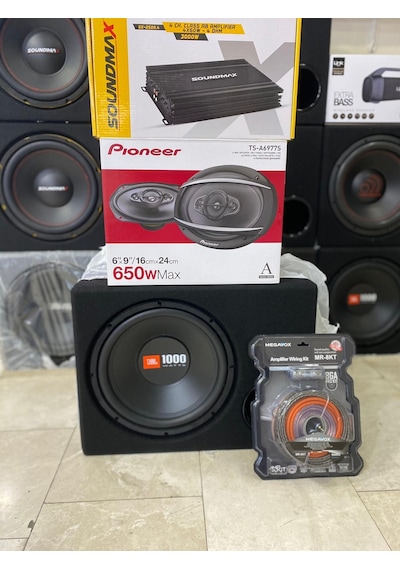 Jbl Paket Set 30cm Bass 4kanallı Anfi Pıoneer Oval Hoparlör 650w