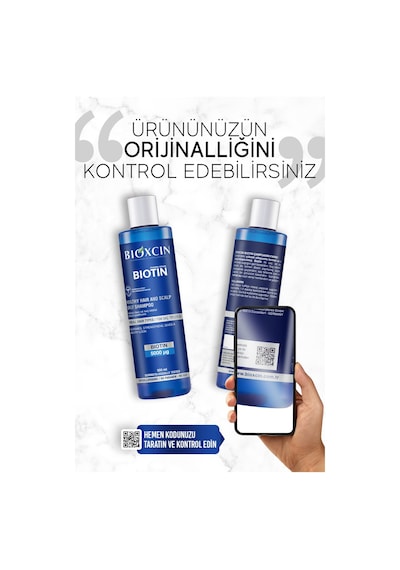 Bioxcin Biotin Şampuan 300 ml - Tüm Saç Tipleri Için Saç ve Deri Şampuanı Günlük Kullanım
