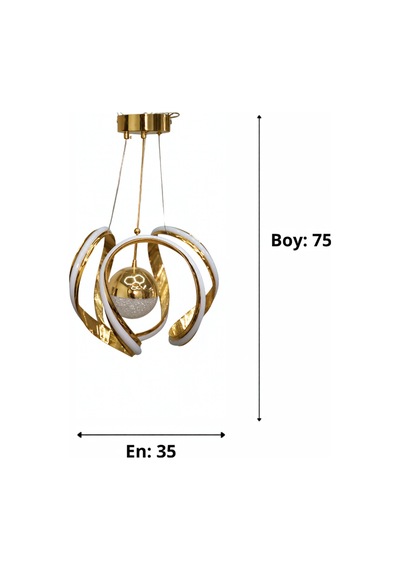 Ahtapot 3 Lü Büyük Modern Ledli Avize Çizgili 3 Renk Power Ledli Gold Kaplama Yatak Odası Salon Mutfak