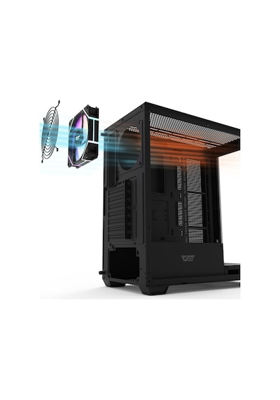 Aıgo Darkflash Ds900 750w 80+ Usb3.0 4x12cm Fan Temperlı Cam Sıyah Atx Oyuncu Kasası
