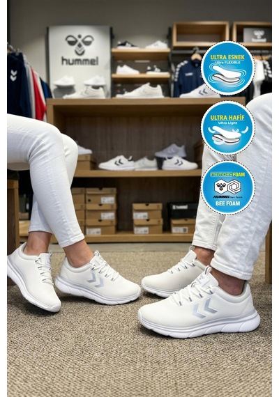 Beyaz Fileli Unisex Spor Ayakkabı Çok Renkli