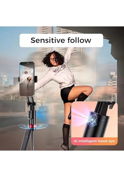 Tr Profesyonel Tripod Ve Selfie Çubuğu, 360 Yapay Zeka Yüz Takibi, Aı Hareketle Komut, 1/4 Vidalı, Canlı Yayın, Genel