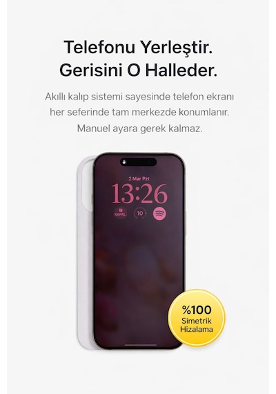 Apple Uyumlu iPhone 15 Pro Max Ekran Koruyucu % 100 Cam Temperli Kolay Kurulum Aparatlı