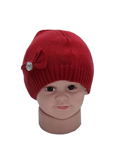 Bay Şapkacı Yazlık Kız Bebek Merserize Bere Bordo 3932-Standart-Bordo