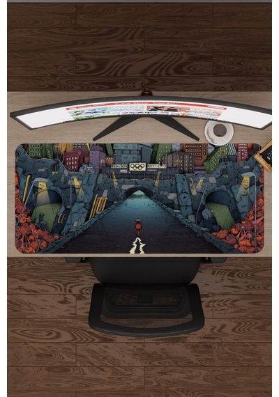 Akira Anime V3 - 90x40 Xxl Gaming Kauçuk Kaymaz Taban Mouse Pad Fare Altlığı