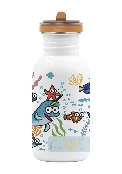 Laken Çelik 18/8 Flow Basic Şişe 0,50l - Sea Friends Lkbsfsf Beyaz