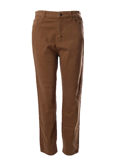 Faik Sönmez Minimalist Kadın Pantolon - Regular Fit Midi Kahve