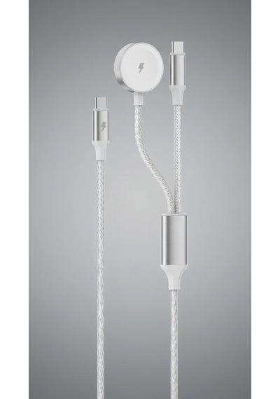 100w Destekli Naylon Örgülü Kablo, Çoklu Şarj Kablosu Usb C To C/yıldırım/manyetik Saat Uyumlu