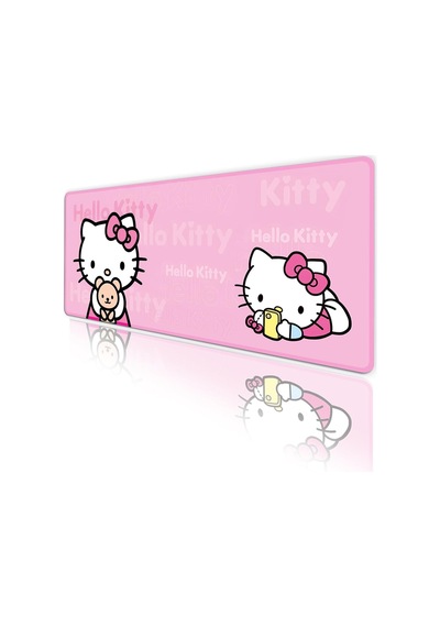 Hello Kitty Oyun Gaming Klavye Mouse Pad Masa Matı 70x30 Cm