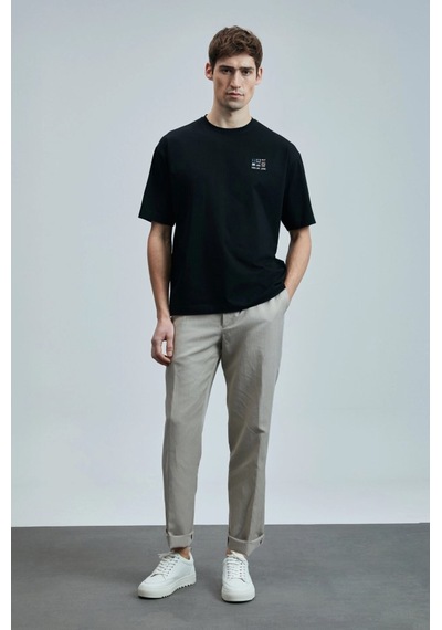 Lufian 111020248 Mask Modern Grafik T- Shirt Erkek Tişort SIYAH