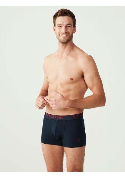 U.S. Polo Assn. - Erkek Siyah - Antrasit Melanj - Lacivert 3 Lü Boxer 90005 Siyah - Antrasit Melanj - Lacivert