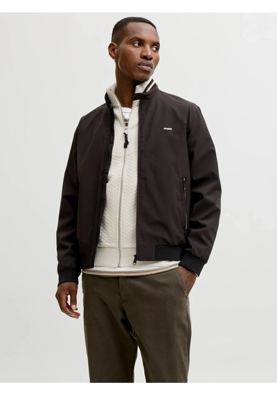 Jack&jones Jprblubrad Erkek Bomber Ceket 12273393 Siyah - Kırmızı