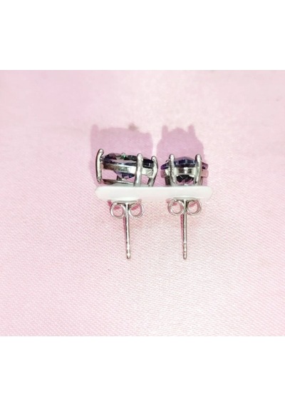 Oriental Kuyumculuk Jewellery Damla Topaz Gümüş Küpe Gümüş