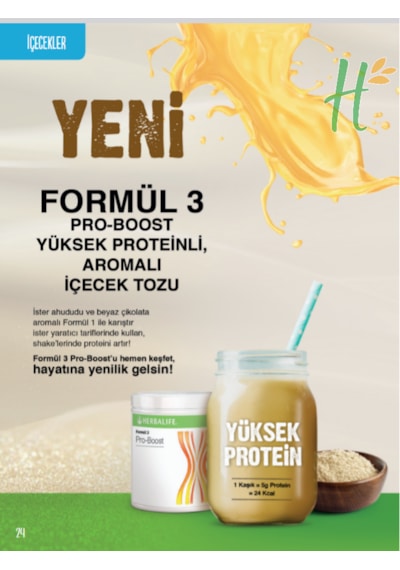 Herbalife Pro Boost Ekstra Protein Desteği İçin Nötr Aromalı Toz Vanilya