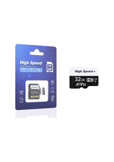 32 Gb Microsdhc Hafıza Kartı U3 V30 A1 Class 10 Adaptörlü Hs32gb Evimdeyokyok