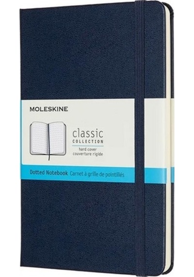 Moleskine Sert Kapak Defter Safir Mavi Noktalı - 13x21 - 5437