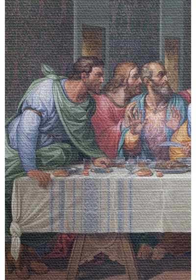 Harita Sepeti Duvar Örtüsü Halısı Son Akşam Yemeği Leonardo Da Vinci Kaliteli Kanvas Kumaş-4066-65 X 40