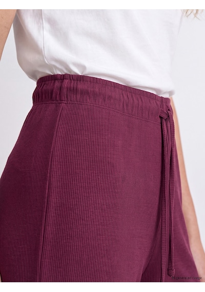 Lcw Dream Bordo Beli Lastikli Geniş Paça Kadın Pijama Altı