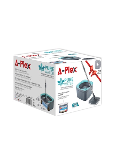 A Plex Pure Water Temizlik Seti Kare Mop + 1 Yedek