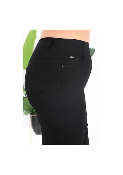 Petunya Butik Bel Lastikli Punto Kumaş Pantolon Siyah