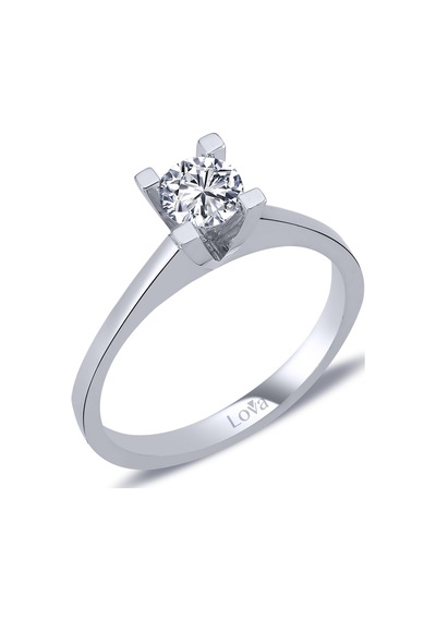 Lova F Renk 0,46 Karat Pırlanta Tektaş Yüzük - Idl - 1030184