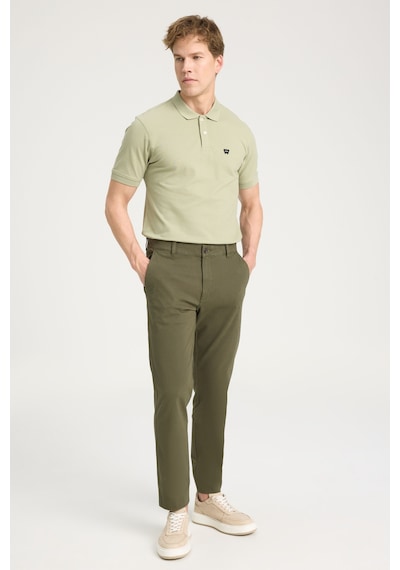 Wrangler Slim Fit Dar Kesim Normal Bel Dar Paça Haki Chino Pantolon Khaki-wm01003801