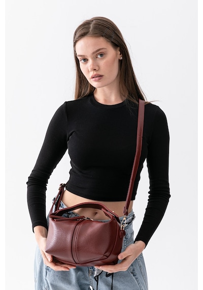 Paul Brand Nora Üst Kilit Detaylı Yumuşak Dokulu Ayarlanabilir Askılı Kadın El Ve Kol Çantası Bordo