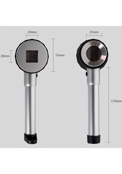 10X Optik Ölçekli Metal El Büyüteç Cam Lens 3 Led Işıklı Fermuarl N11.835