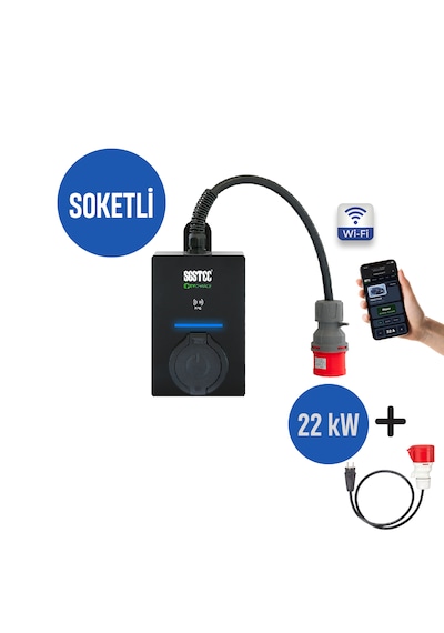SGSTEC Flex 22kW Soketli Elektrikli Araç Şarj Cihazı