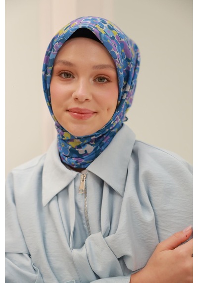 Silk Home Soft Eşarp 73081-16 Taş, Bebe Mavi, Mor, Yağ Yeşili, İndigo