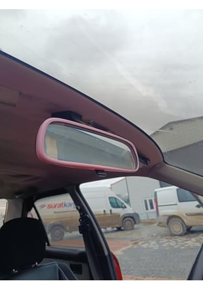 Araç İçi Dikiz Aynası Kılıfı Evrensel İç Dikiz Aynası Çerçevesi, Dekoratif Oto Aksesuar Pembe