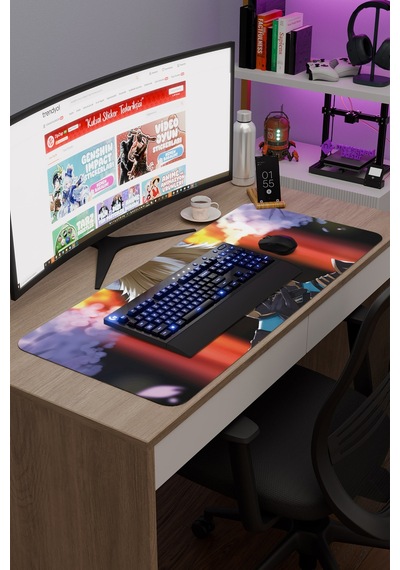 Gorou Genshin Impact Anime Oyuncu V2 - 90x40 Xxl Gaming Mouse Pad Fare Altlığı