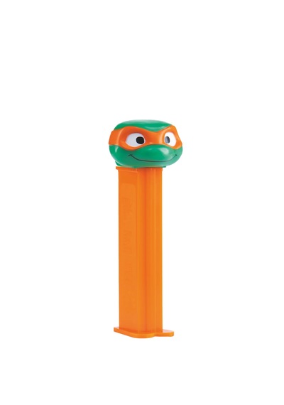 Pez Dispenser Turtles Michelangelo Meyve Aromalı Şekerleme Makinesi Ve Şekerleme Yedekleri