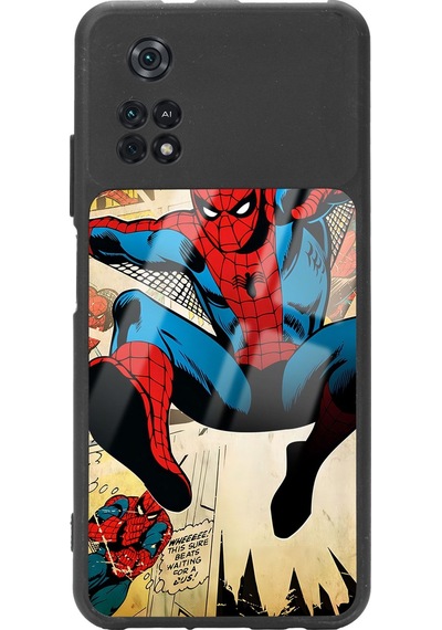 Poco M4 Pro Spider-man Örümcek Adam Tasarımlı Glossy Telefon Kılıfı Çok Renkli