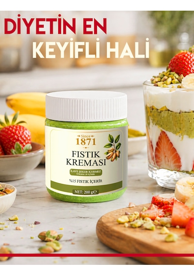 Fıstık Kreması %15 Antep Fıstığı İlave Şeker İçermez 200 G