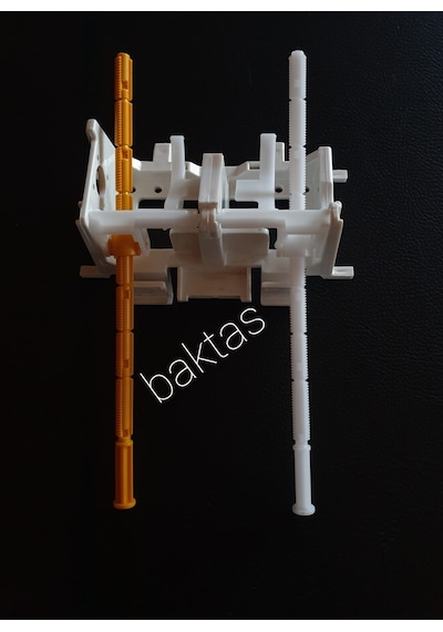 Serel Gömme Rezervuar 34cm Boşaltma Grubu Köprüsü Beyaz - Turuncu