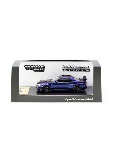 Ignition Model 1/64 Nismo R34 Gt-r Z-tune Purple Metallic Tarmac Special Edition Ig3839