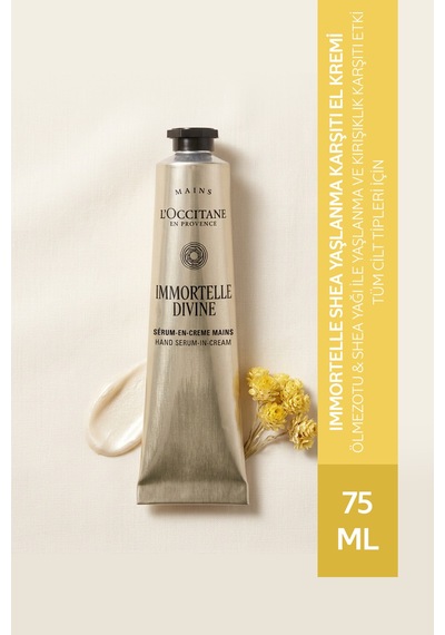 Immortelle Shea Yaşlanma Karşıtı El Kremi, Ölmezotu Ve Shea Yağı İçeren, 75 Ml Vegan