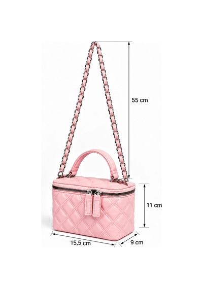 Ht Hotin Carnation Kadın Kapitone Zincir Askılı Omuz Çantası - Pembe