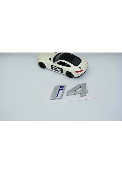 Dk Tuning İ4 Bagaj Mavi Gri Abs Yazı Logo Arma Bmw İle Uyumlu Bagaj Arma