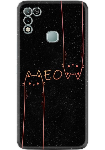 Infinix Hot 11 Play Kılıf Silikon Desen Meow 1657