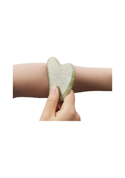 3'ü 1 Arada Ficial Face Ice Jade Roller Ve Gua Sha Aleti, %100 Doğal Gerçek Yeşim Kırışıklık Önleyici Yüz Gö